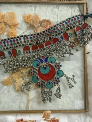 Afghani Enamel Boho Choker Necklace