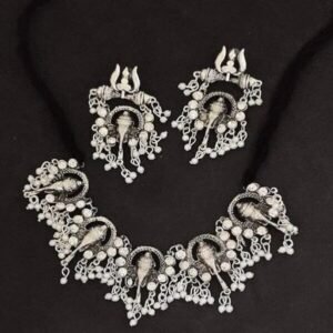 Oxidized Ganesha Jewelry Choker Set