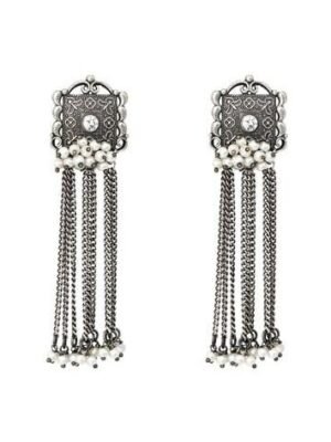 Silver Pearl Dangler Earrings