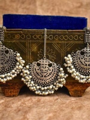 Pearl Maangtikka Earrings Set Combo