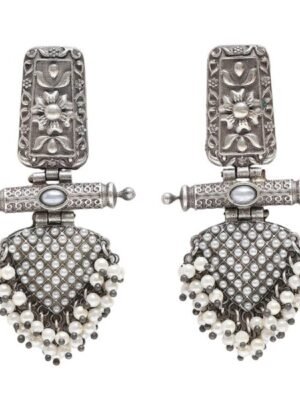 Stylish Oxidized Earrings with Pearls