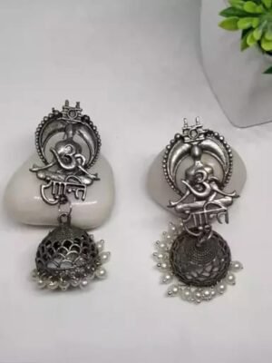 OM Shanti Antique Jhumka Earrings