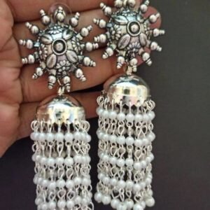 Chakra Jhumka with Pearls