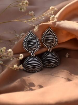 Oxidized Jhumki Earrings