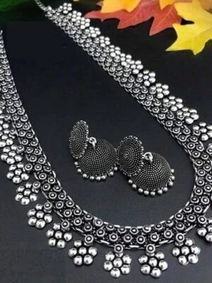German Silver Long Necklace Set