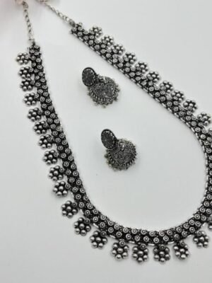 German Silver Long Necklace Set