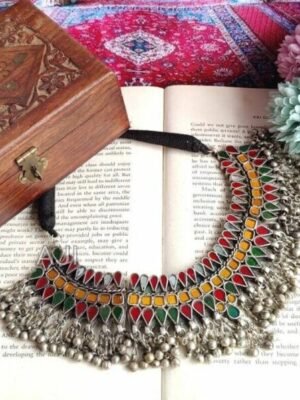 Multicolor Afghani Real Glass Choker