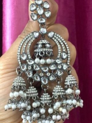 Partywear Chandbali Jhumki Earrings