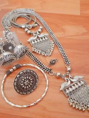 Long Baraat Necklace Set Combo