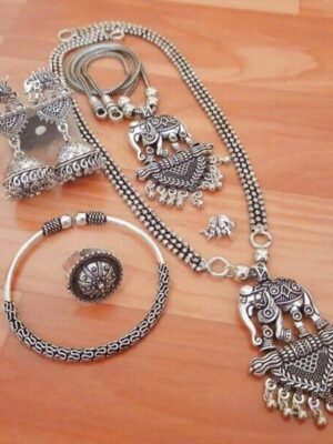 Long Baraat Necklace Set Combo