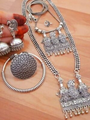 Long Baraat Necklace Set Combo