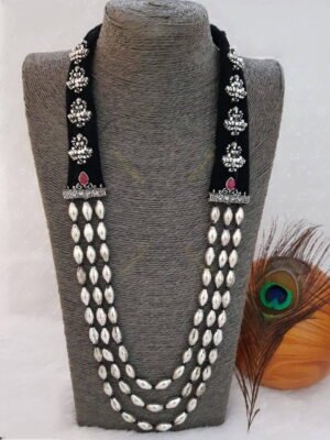 Divine Dholki Necklace with Laxmi Motifs