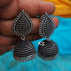 Oxidized Jhumki Earrings