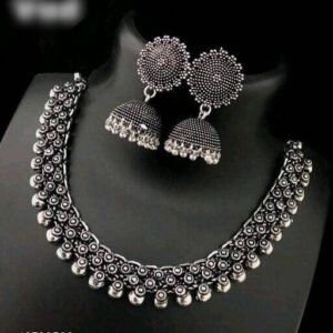 Silver Plated Floral Choker Set