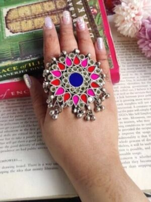 Multicolor Afghani Cocktail Rings