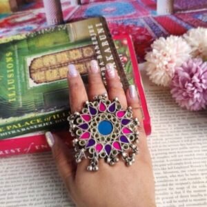 Afghani Multicolour Glass Ring