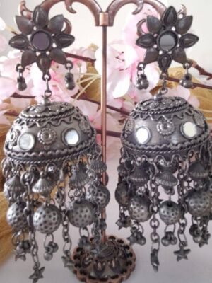 Antique Floral Jhumka with Trinklets