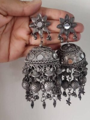 Antique Floral Jhumka with Trinklets