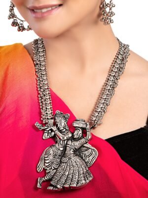 Radha krishna Oxidized Jewelry Set