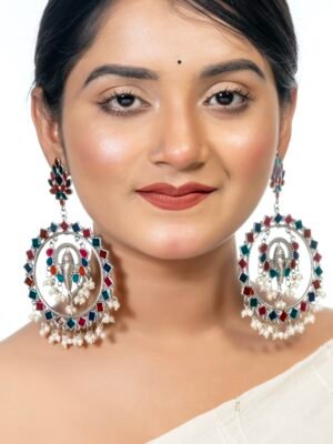 Multicolor Ganesha Meenakari Earrings