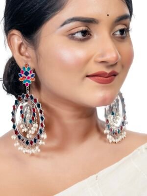 Multicolor Ganesha Meenakari Earrings