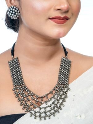 Multilayer Black Polish Necklace