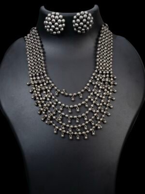 Multilayer Black Polish Necklace