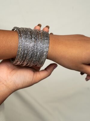 Oxidised Bangle set