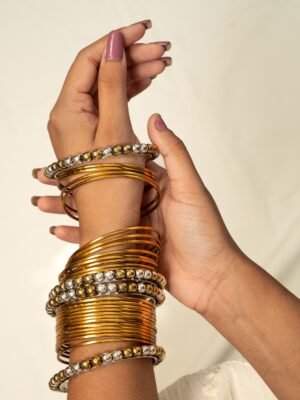 Dual Gold bangles Set Combo