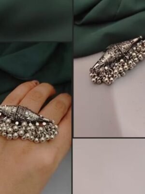 Ghungroo German Silver Traditional Finger Ring