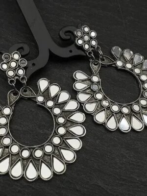 Oxidised Mirror Earrings