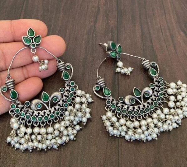 Stone Chandbali Earrings