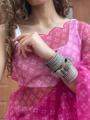 Adjustable Three Silver plated kada Set for Women