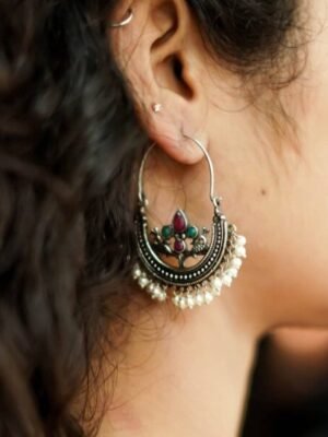 Multicolor Chandbali Earrings