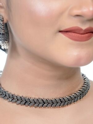 Choker Necklace with Jhumki Earrings