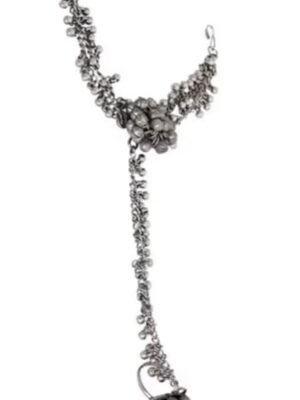 Silver Oxidised ghungroo Haathphool