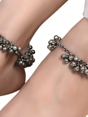 Black polish Ghungroo Anklet