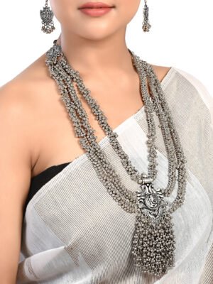 Elegant Silent Long Ghunghroo Necklace