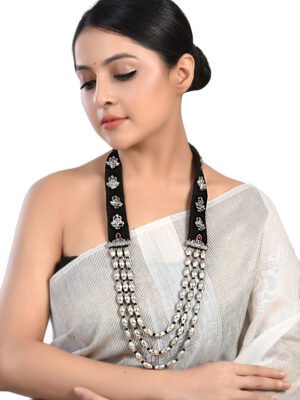 Divine Dholki Necklace with Laxmi Motifs