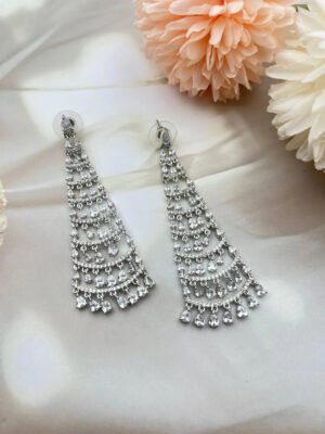 American Diamond Earrings Indian Jewelry