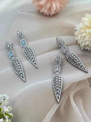 CZ American Diamond Statement Earrings