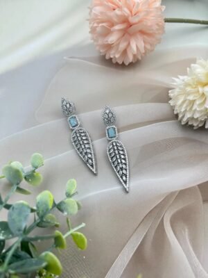 CZ American Diamond Statement Earrings