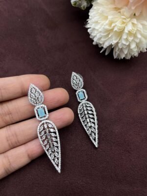 CZ American Diamond Statement Earrings